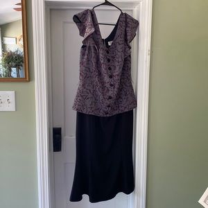 Unique Vintage | Black and grey vintage style sheath dress